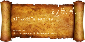 Ökrös Attila névjegykártya